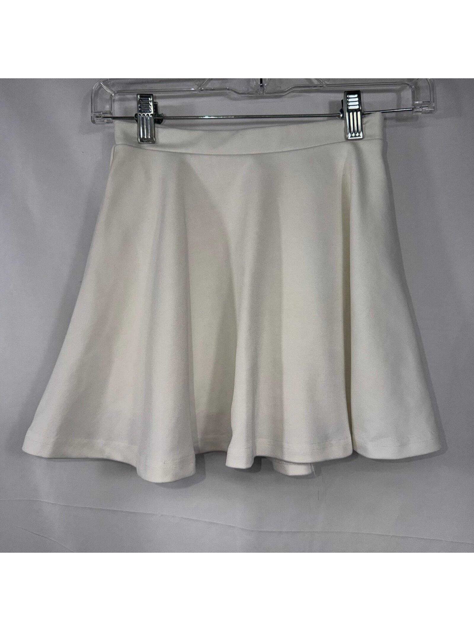 Arshiner White Skater Skirt Girls Size 130 Youth Flared Stretch Skort